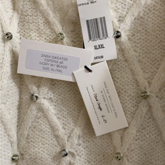Brand New Eleven Six Gorgeous Ivory knit into this alpaca-blend sweater NWT - Picture 6 of 7